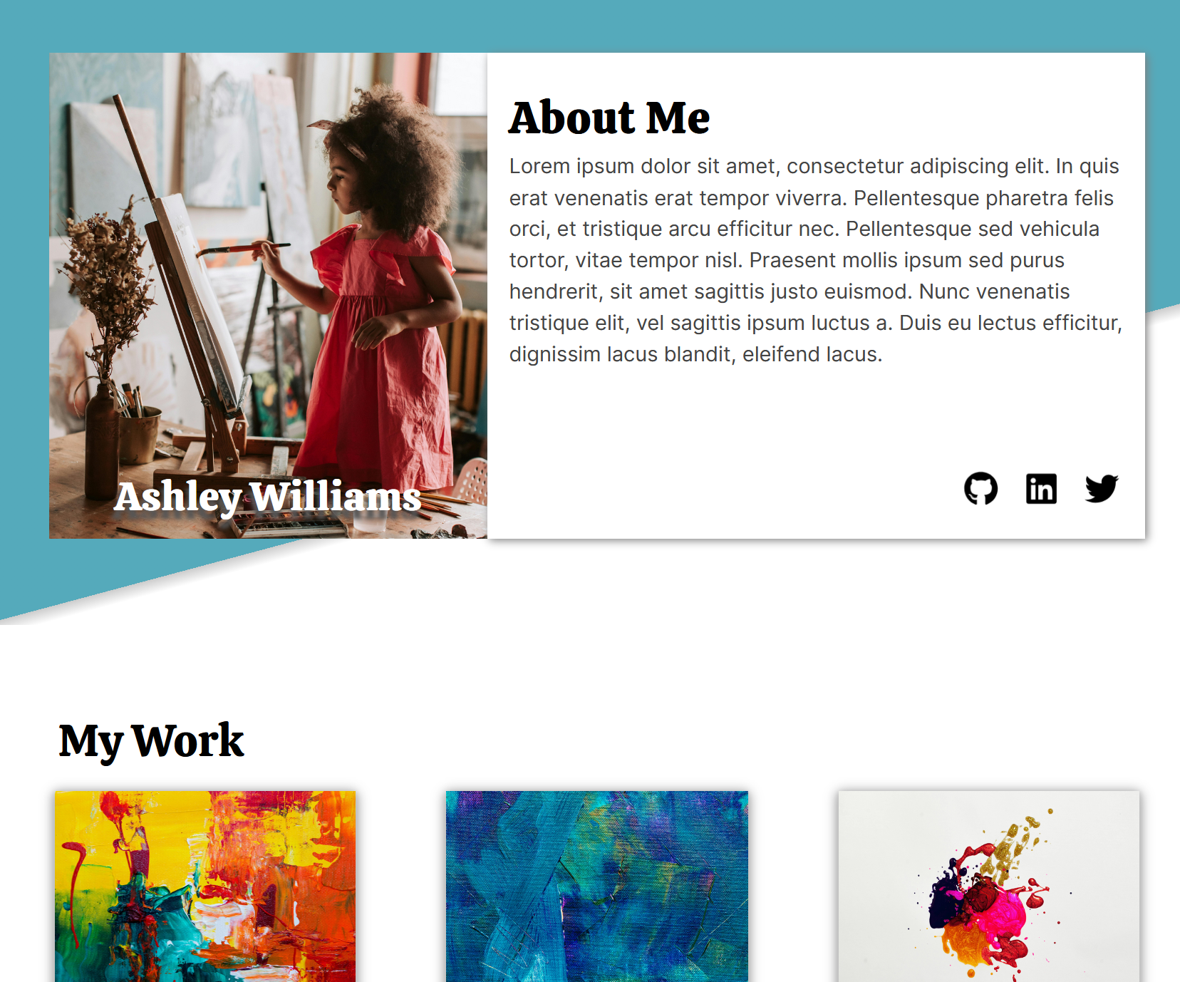 A screenshot of one of my projects