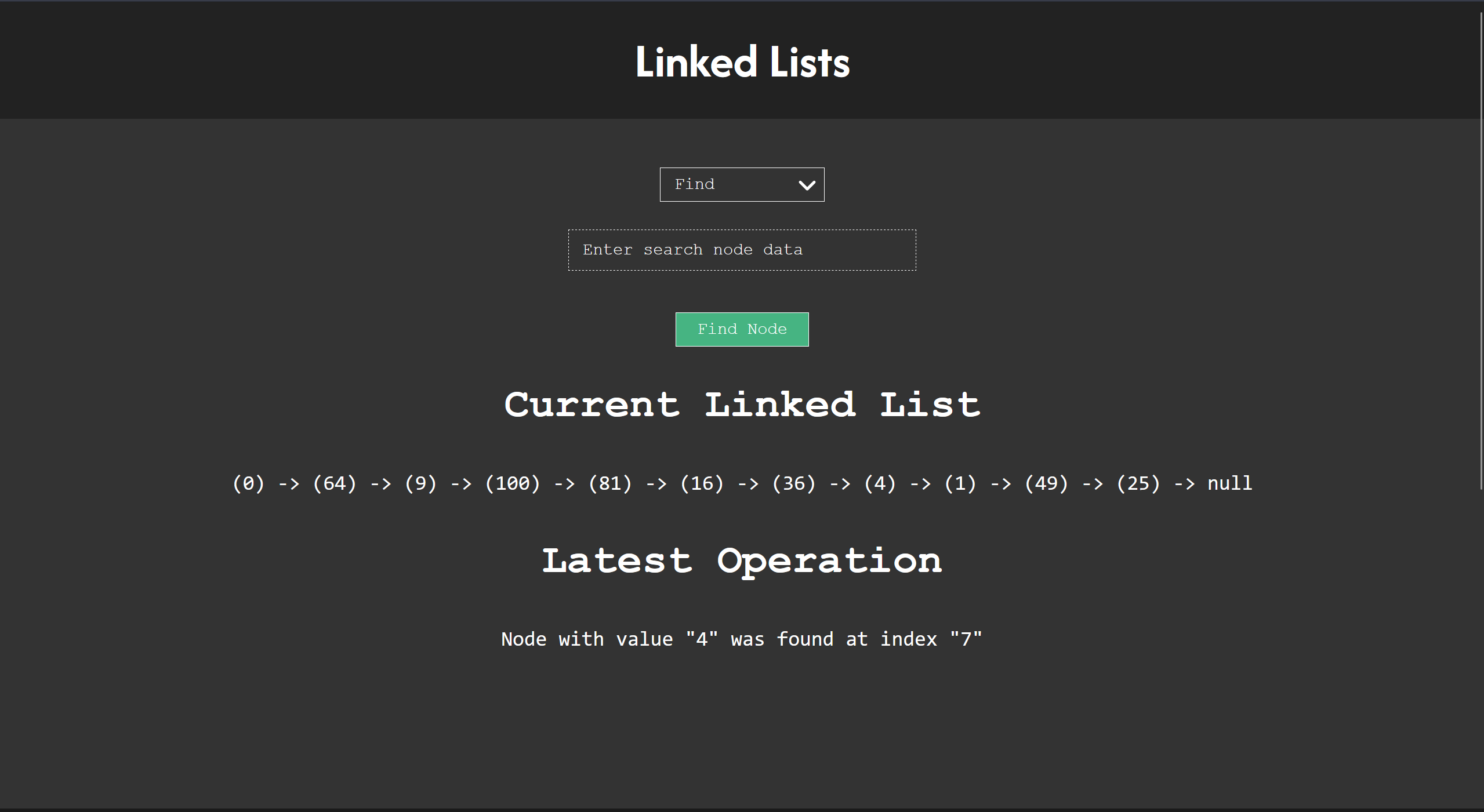 A screenshot of one of my projects